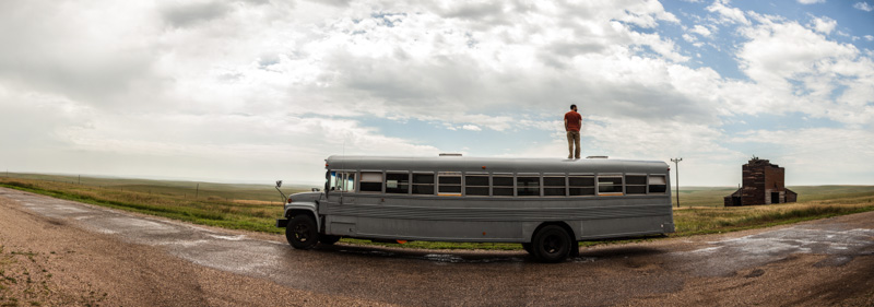 Quick stop for a panoramic vista somewhere in South Dakota.